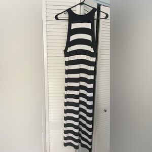 Old navy white and navy striped sweater bodycon dress. Size L.